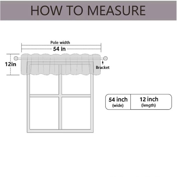 Sweet Home Collection Kitchen Window Valance Curtain. 12x60. Set of 6❗️ - Picture 3 of 5